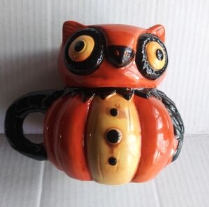 Owl Pumpkin Ceramic Mug by Transpac